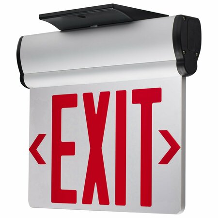 NUVO LED Exit Sign, 12.06 in W, 9.69 in H, Aluminum 67/111
